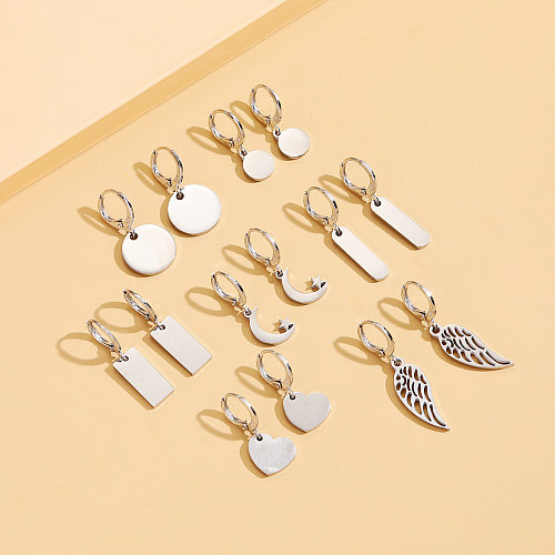 Fashion Simple Stainless Steel  Earrings Geometric Drop Earrings