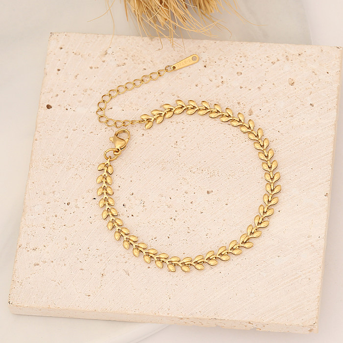 Bracelets en perles de pierre naturelle, œil rétro, en acier inoxydable, cristal artificiel, vente en gros