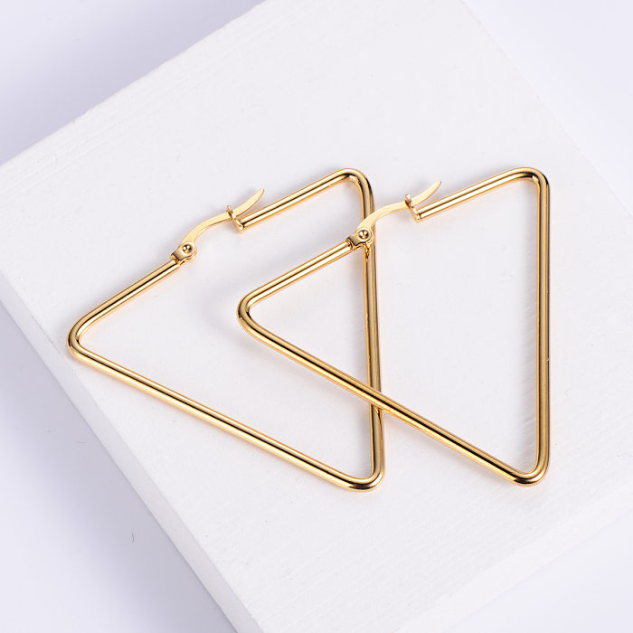 Stainless Steel Triangle Fashion Earrings Wholesale Jewelry jewelry
