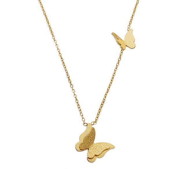 Elegant Butterfly Stainless Steel Plating Necklace