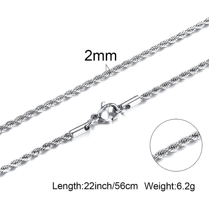 Basic Geometric Stainless Steel  Plating Necklace