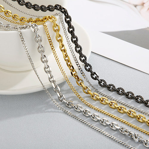 Hip-Hop Rock Modern Style Geometric Stainless Steel Plating Necklace