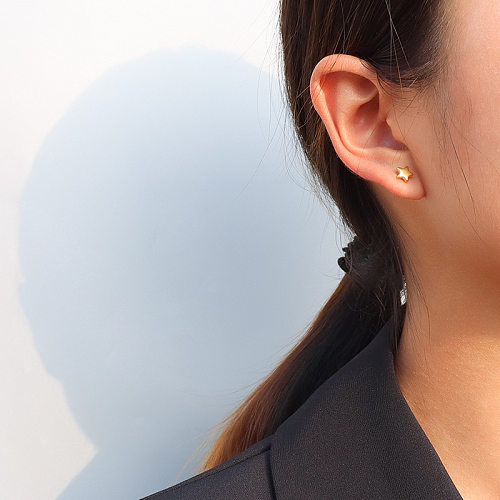 Little Star Korean Stainless Steel Earrings