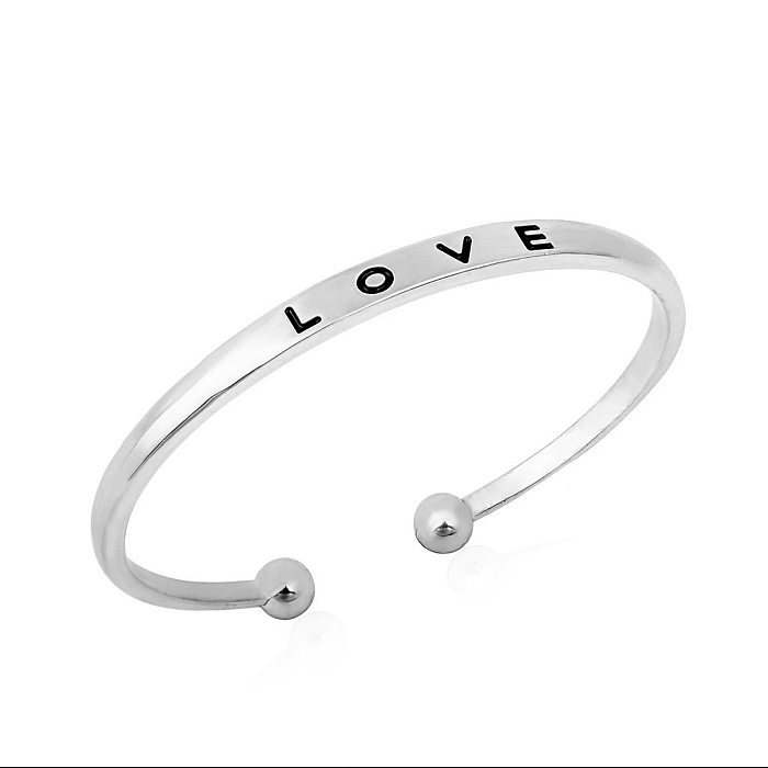 1 Piece Fashion Heart Shape Feather Bow Knot Stainless Steel Metal Plating Inlay Zircon Bangle