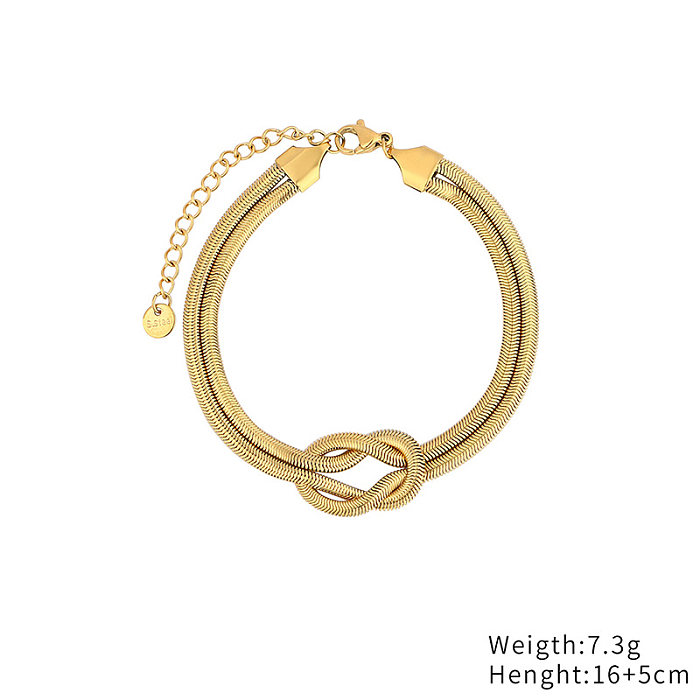 Einfacher Stil, klassischer Stil, geometrische Edelstahl-Perlenbeschichtung, Inlay, Zirkon, vergoldet, Anhänger-Halskette