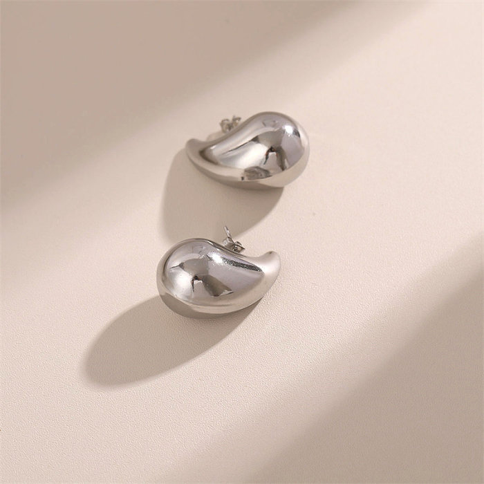 1 Pair Simple Style C Shape Patchwork Stainless Steel  Stainless Steel Ear Studs