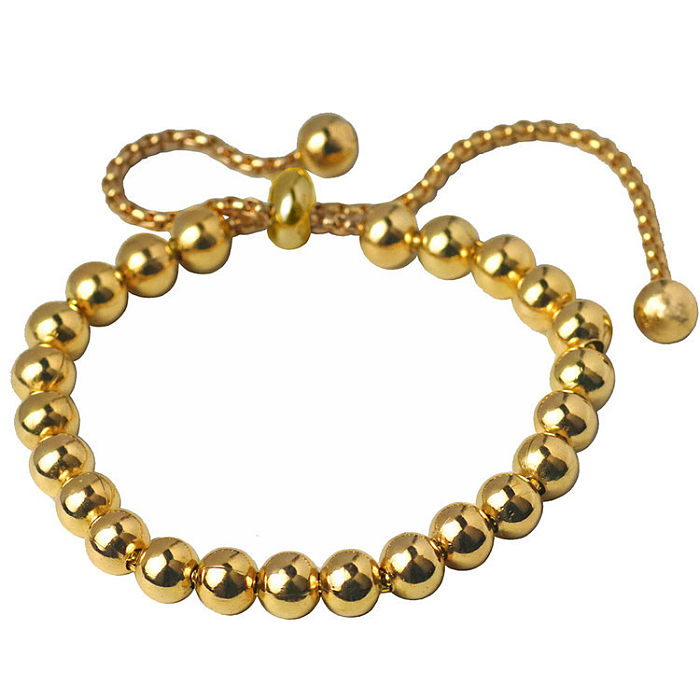 8mm Stainless Steel Ball Bracelet DIY Retractable Pearl Chain Bracelet Wholesale