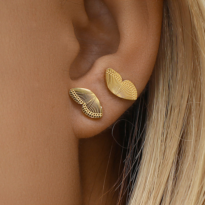 Fashion New Wholesale Mini Butterfly Stainless Steel  Earrings