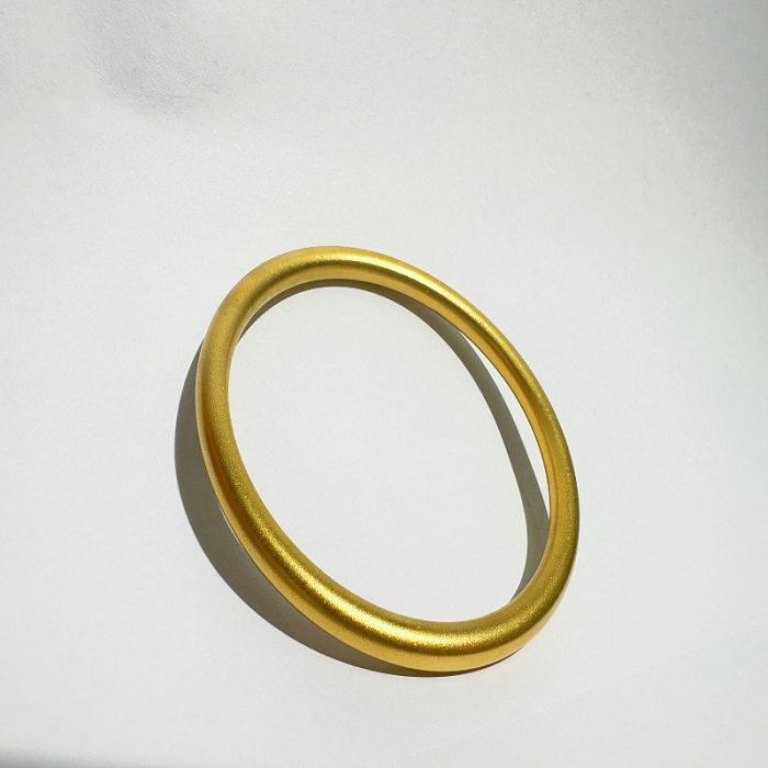 Simple Style Classic Style Solid Color Titanium Steel Polishing Bangle