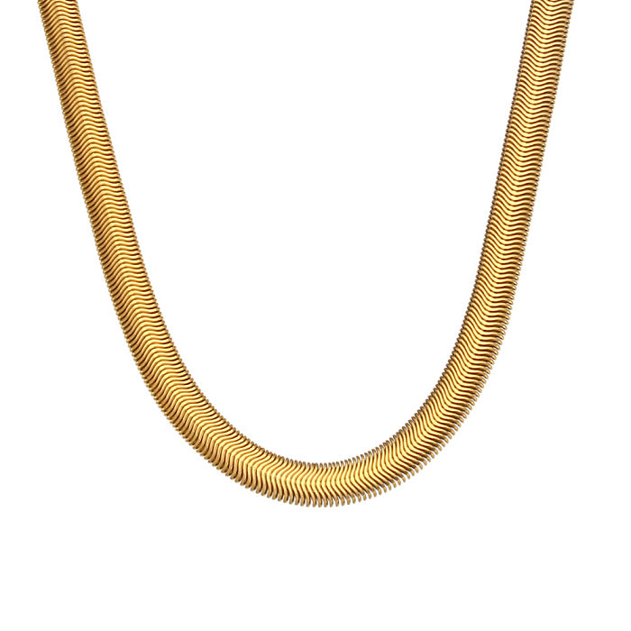 Collier géométrique en acier inoxydable de style vintage plaqué colliers en acier inoxydable
