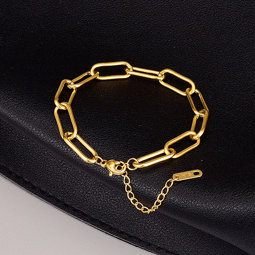 Bracelets en acier au titane géométrique de style simple plaquant des bracelets en acier inoxydable