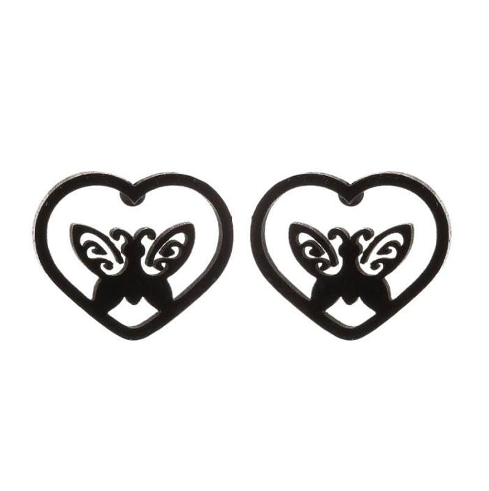 1 Pair Fashion Butterfly Stainless Steel  Plating Ear Studs