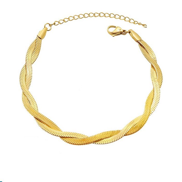 Simple Style Geometric Stainless Steel  Plating Chain Necklace