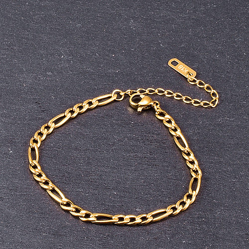 مجوهرات بسيطة التيتانيوم الصلب 18K الذهب سوار قصير المجوهرات بالجملة