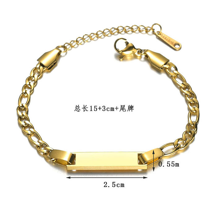 Simple Curved Lettering Bracelet