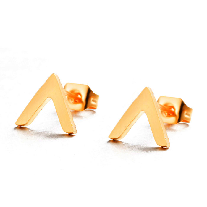 Simple Stainless Steel  Geometric Shape Earrings Wholesale