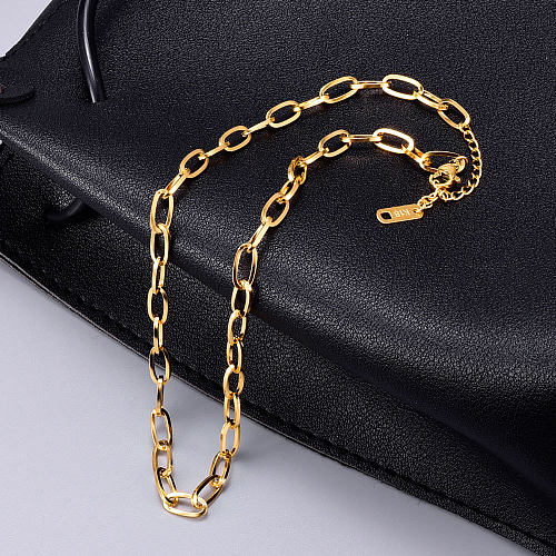 Wholesale Jewelry Thick Flat Chain Stainless Steel Necklace jewelry