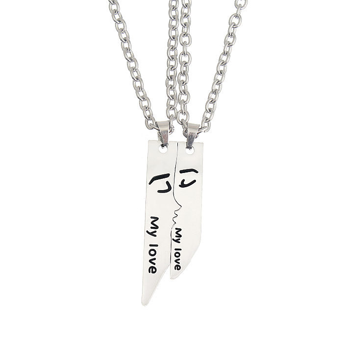 Casual Letter Stainless Steel  Handmade Necklace