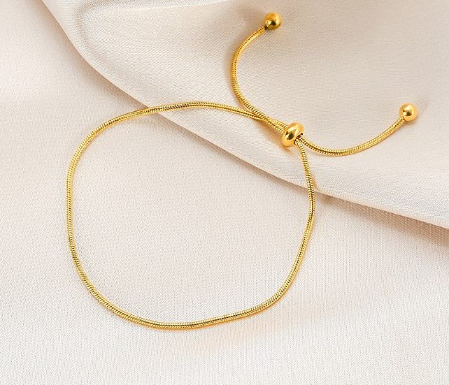 Bracelets plaqués en acier titane Lotus à la mode, 1 pièce