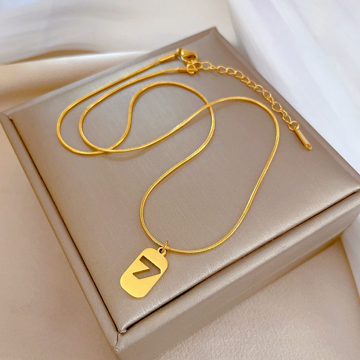 Simple Style Number Stainless Steel Necklace 1 Piece