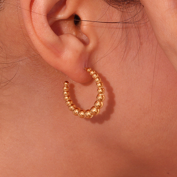 1 paire de boucles d'oreilles pendantes plaquées or 18 carats, Style Vintage classique, incrustation de soleil, strass en acier inoxydable