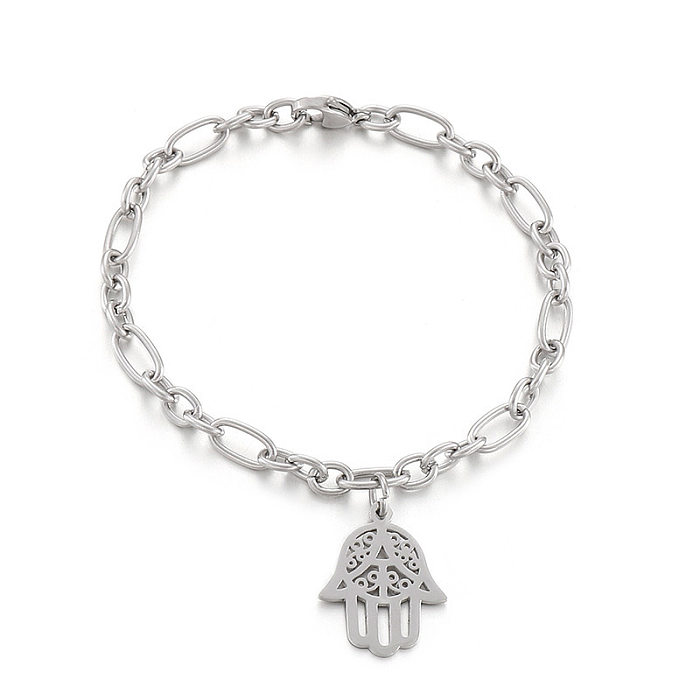 Stainless Steel Hollow Palm-shaped Fashion Bracelet Wholesale Jewelry jewelry