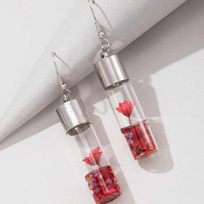 1 Paar glamouröse, romantische Rosen-Ohrringe aus Edelstahl