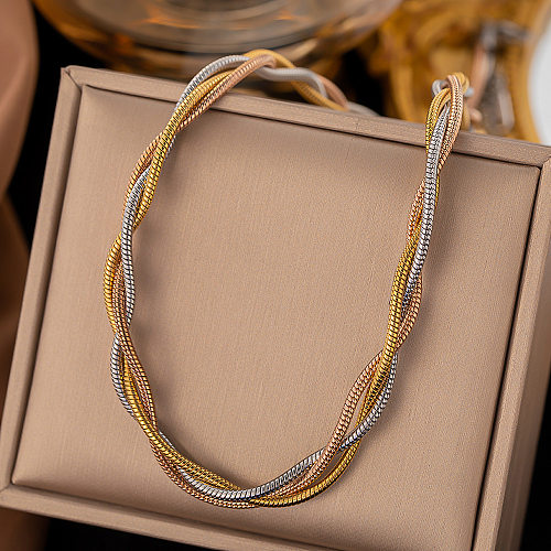 Fashion Geometric Stainless Steel Plating Necklace