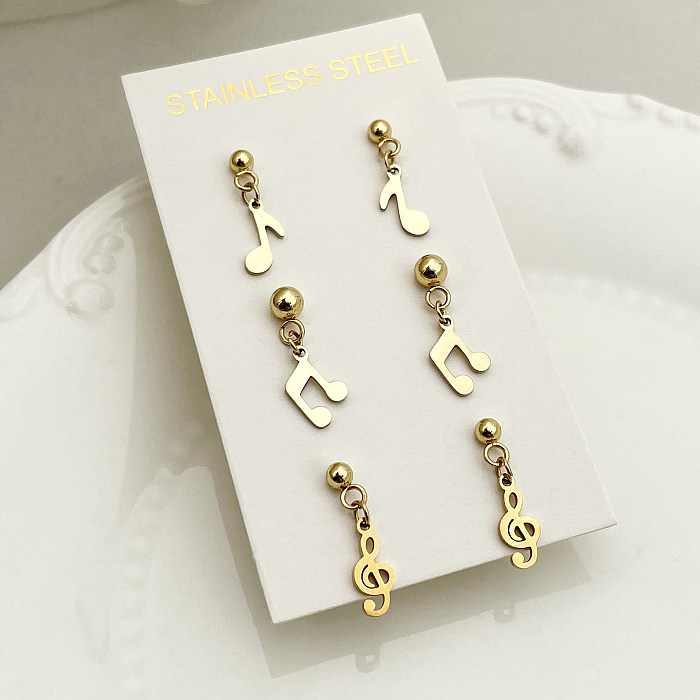 1 Set French Style Sweet Simple Style Geometric Tassel Heart Shape Plating Inlay Stainless Steel  Artificial Crystal Artificial Pearl Zircon Gold Plated Ear Studs