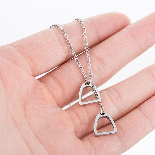 Fashion Horseshoe Stainless Steel  Plating Pendant Necklace