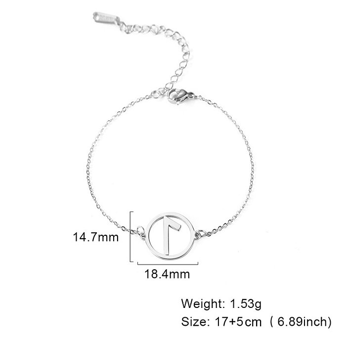 Simple Style Geometric Titanium Steel Polishing Bracelets