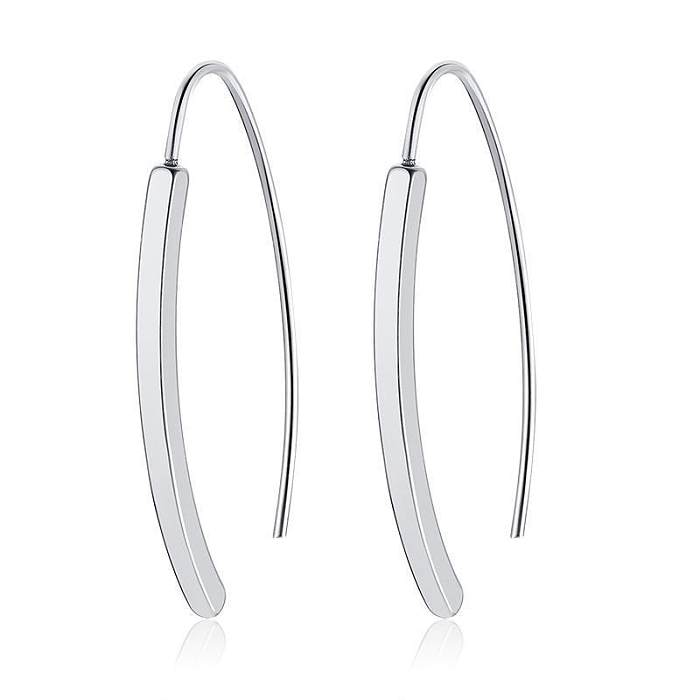Einfache U-förmige Ohrringe mit Edelstahlbeschichtung, 1 Paar
