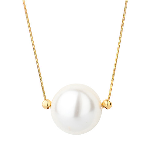Elegant Glam Luxurious Animal Stainless Steel  Freshwater Pearl Plating Gold Plated Layered Necklaces Pendant Necklace