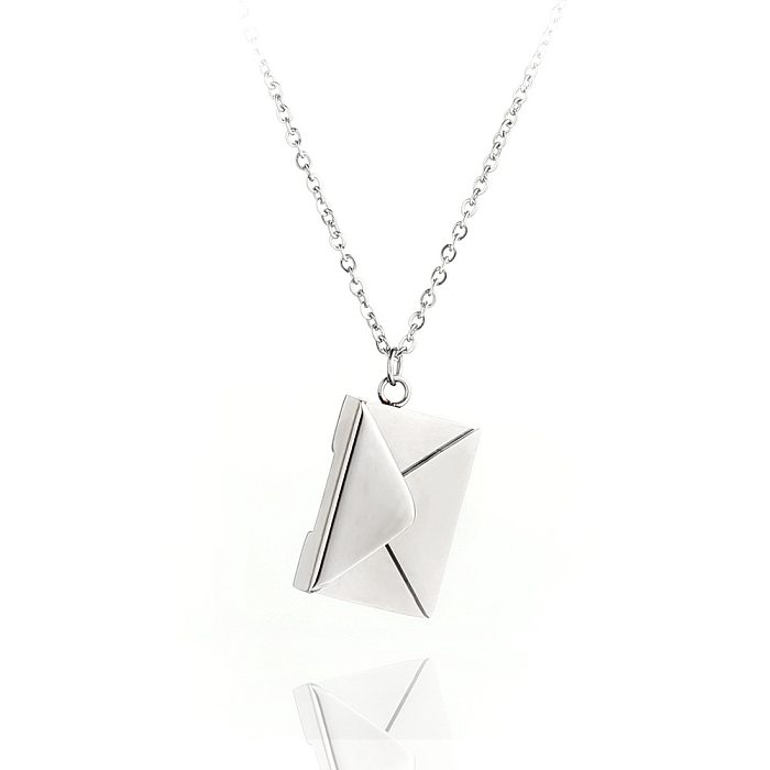 Fashion Envelope Stainless Steel Plating Pendant Necklace