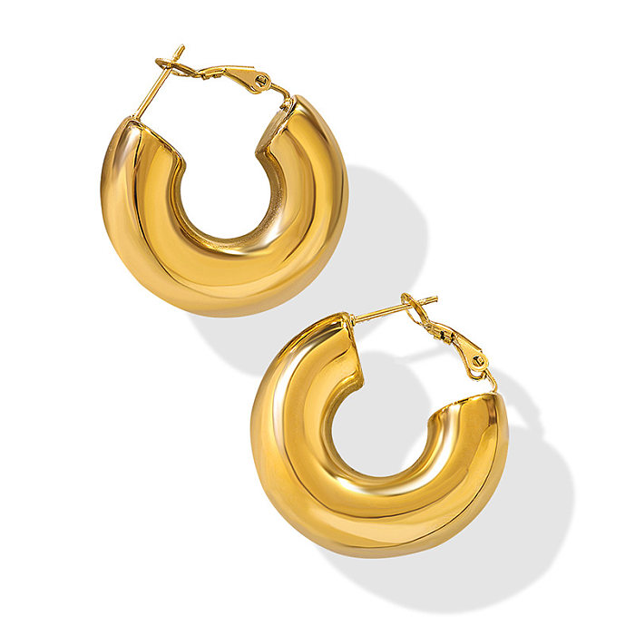 U-shaped Geometric New Gold-plated Stainless Steel Earrings