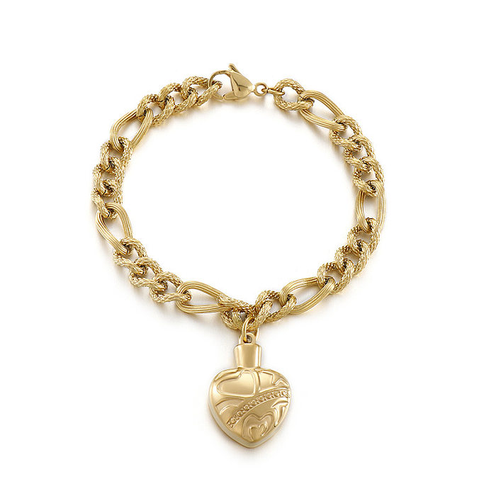 Stainless Steel Heart-shaped Fashion Bracelet Jewelry Wholesale jewelry