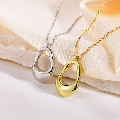 Classic Style Geometric Stainless Steel  Plating Gold Plated Pendant Necklace