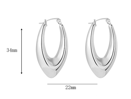 Boucles d'oreilles créoles en acier inoxydable, 1 paire, Style Simple, impression de gouttelettes d'eau