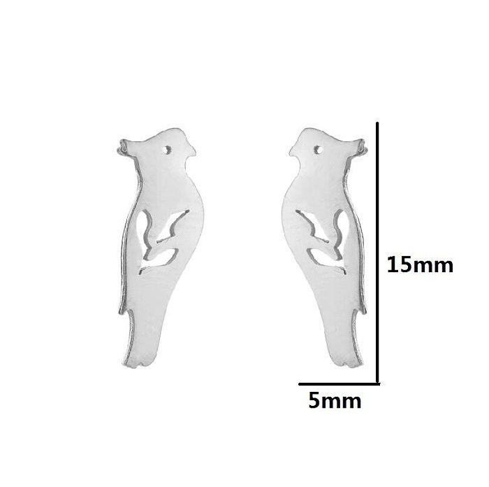 1 Pair Simple Style Animal Stainless Steel Plating Ear Studs
