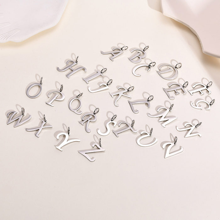 Simple Style Letter Stainless Steel  Plating Charms