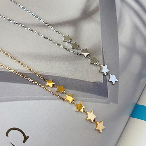 1 Piece Fashion Star Stainless Steel Plating Necklace