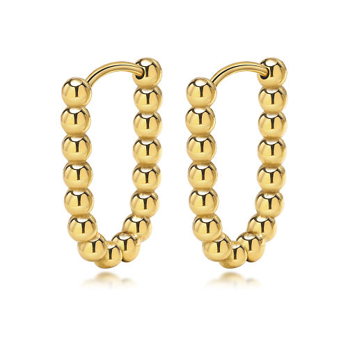 1 Pair IG Style Simple Style U Shape Plating Stainless Steel  18K Gold Plated Earrings