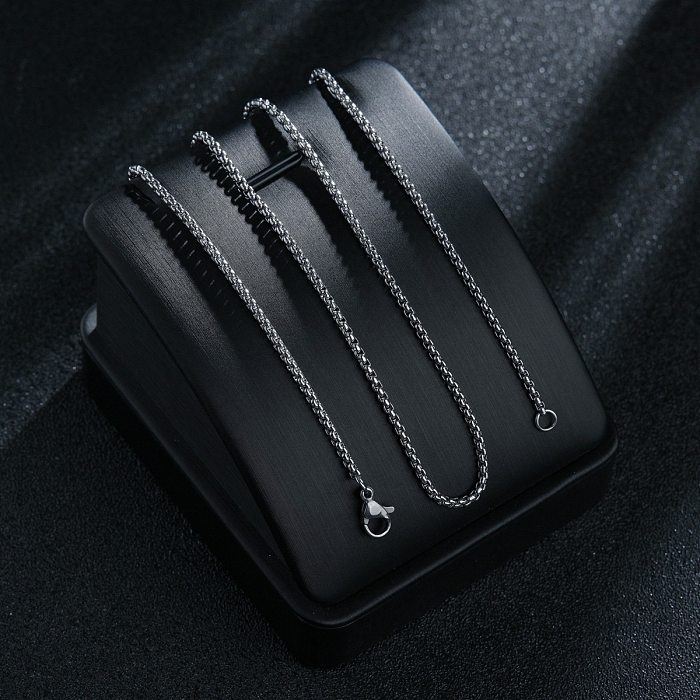 Stainless Steel  Square Chain Necklace Pendant Chain Necklace Bracelet