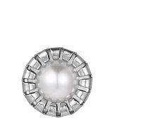 Mode Fleur Placage En Acier Inoxydable Perles Artificielles Clous D'Oreilles 1 Pièce
