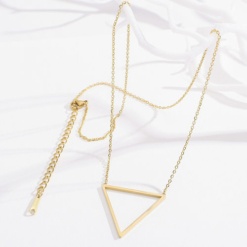Simple Style Geometric Heart Shape Stainless Steel  Plating 18K Gold Plated Pendant Necklace