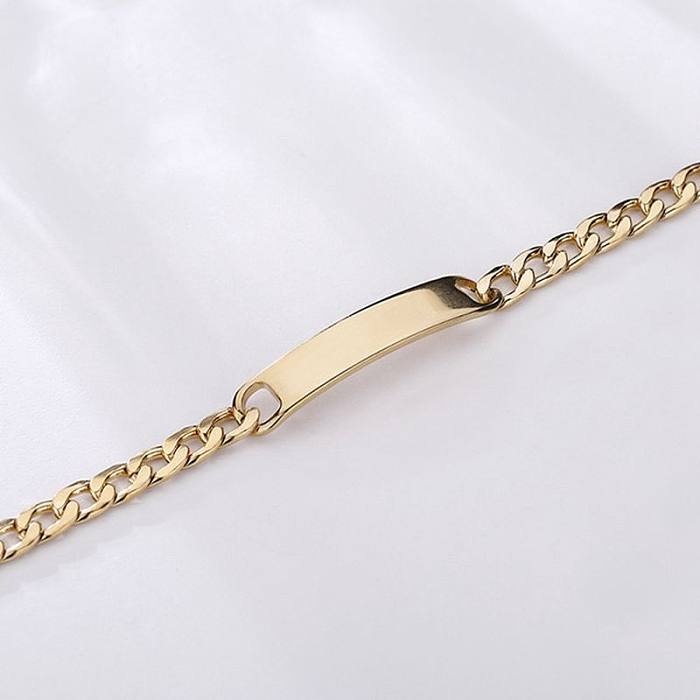 Bracelet en acier inoxydable à chaîne épaisse pliable personnalisé simple à la mode