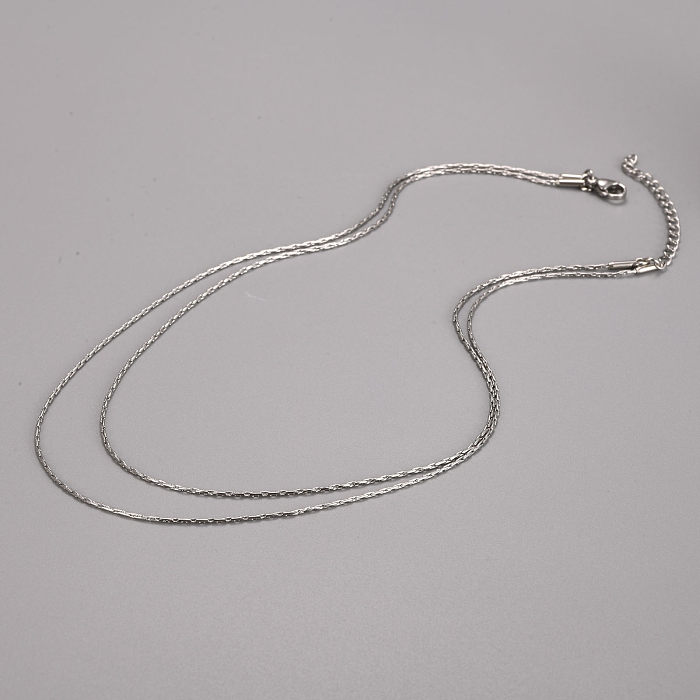 IG Style Simple Style Solid Color Stainless Steel  Layered Layered Necklaces