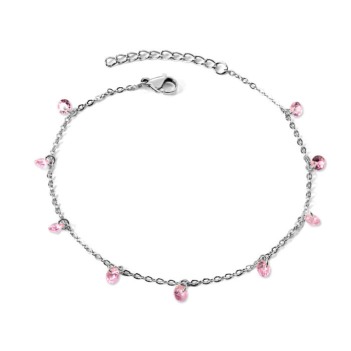 Classical Vintage Style Geometric Stainless Steel Plating Inlay Artificial Diamond Gold Plated Bracelets