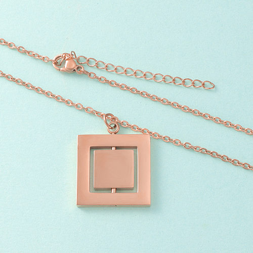 Casual Streetwear Geometric Stainless Steel  Pendant Necklace In Bulk
