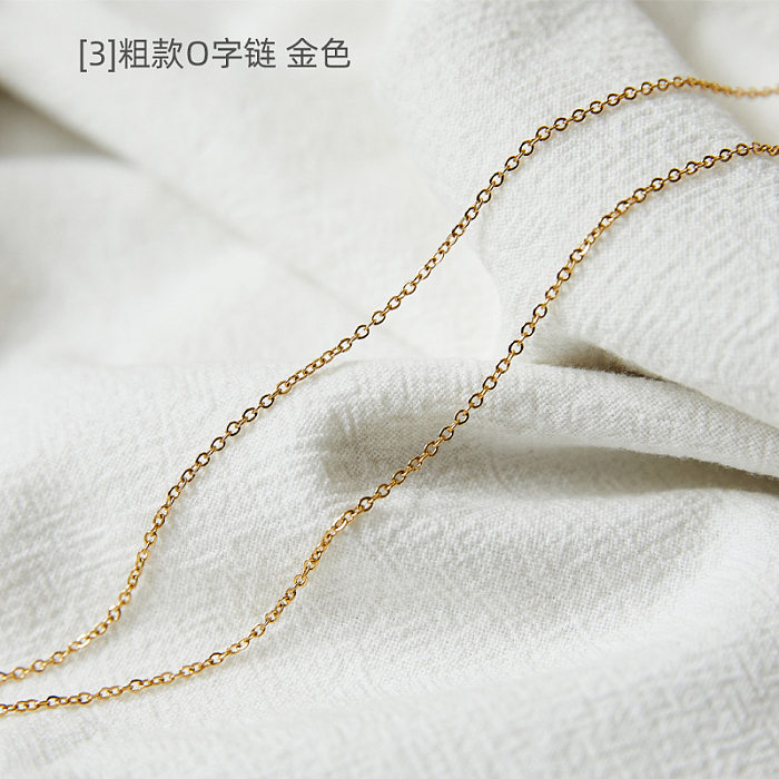Simple Style Flower Stainless Steel Chain Necklace 1 Piece